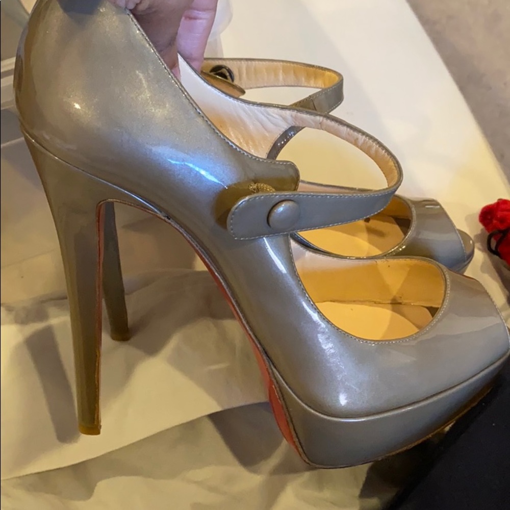Louboutin Bana 140 Metal Patent Calf